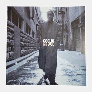 Coolio My Soul 12x12 Double Sided Flat Promo Album Poster 1990s VTG Tommy Boy